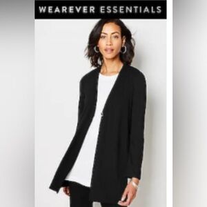J.Jill black WEAREVER v-neck jacket 2X NWT